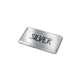 DOMING RECTANGULAR 20X10 MM in Silver image 2