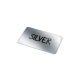 VINYL STICKER RECTANGULAR 80X25MM in Silver image 2