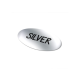 VINYL STICKER OVAL 20X10MM in Silver image 2
