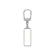 KEYRING METAL, RECTANGULAR in Matt Silver image 2