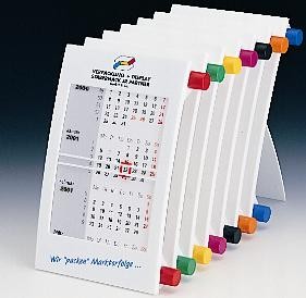 Picture of SCROLLING DESK CALENDAR in White.