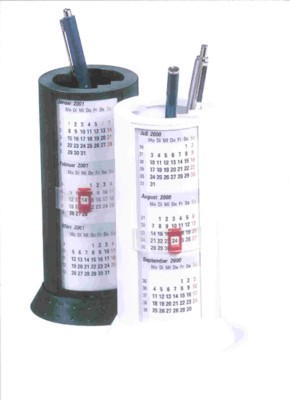 Picture of CYLINDRICAL DESK CALENDAR & PEN POT.