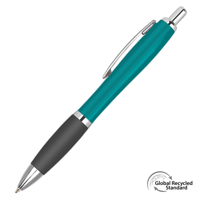Picture of CONTOUR COLOUR GRS RECYCLED BALL PEN - TEAL 
