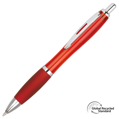 Picture of CONTOUR STANDARD GRS RECYCLED BALL PEN - RED