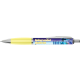 Picture of CONTOUR FULL COLOUR WRAP BALL PEN - WHITE - YELLOW (BLUE INK)