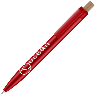 Picture of ECO CLICK GRS RECYCLED PLASTIC BALL PEN - RED