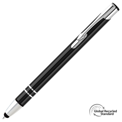 Picture of ELECTRA GRS RECYCLED METAL TOUCH STYLUS BALL PEN - BLACK