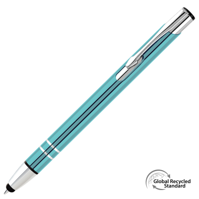 Picture of ELECTRA GRS RECYCLED METAL TOUCH STYLUS BALL PEN - LIGHT BLUE