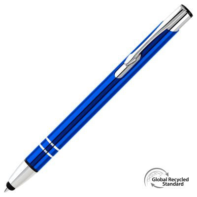 Picture of ELECTRA GRS RECYCLED METAL TOUCH STYLUS BALL PEN - DARK BLUE