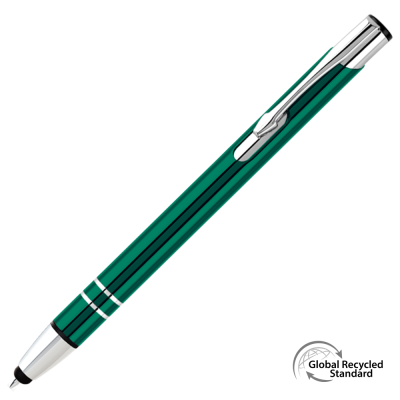 Picture of ELECTRA GRS RECYCLED METAL TOUCH STYLUS BALL PEN - GREEN