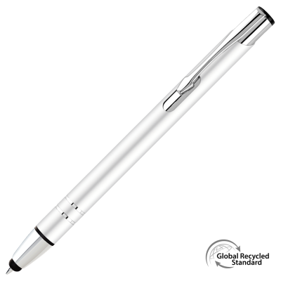 Picture of ELECTRA GRS RECYCLED METAL TOUCH STYLUS BALL PEN - SILVER