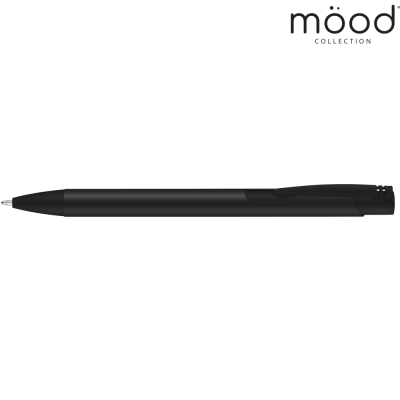 Picture of MOOD COLOUR SOFTFEEL GRS RECYCLED BALL PEN - BLACK