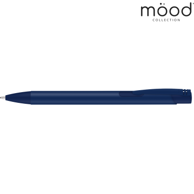 Picture of MOOD COLOUR SOFTFEEL GRS RECYCLED BALL PEN - NAVY BLUE