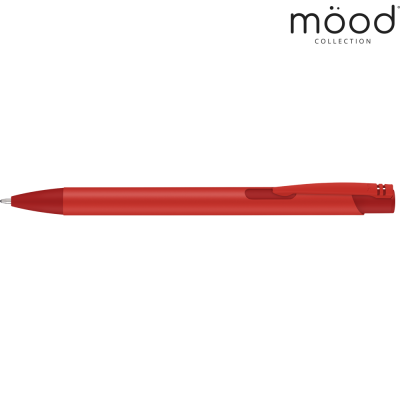 Picture of MOOD COLOUR SOFTFEEL GRS RECYCLED BALL PEN - RED
