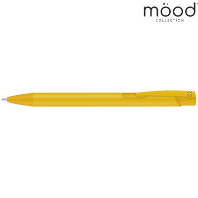 Picture of MOOD COLOUR SOFTFEEL GRS RECYCLED BALL PEN - YELLOW
