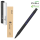 Picture of PAR NOIR SOFT FEEL RECYCLED METAL BALL PEN BY CHILI - BLACK - BLUE BASE METAL