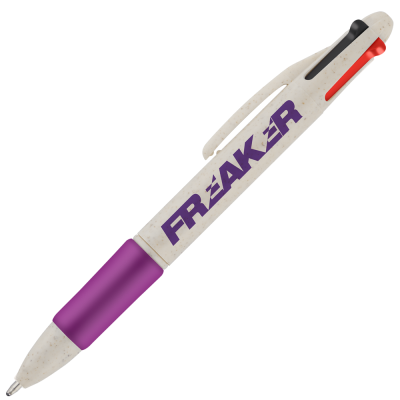 Picture of QUAD WHEATPEN -PURPLE (BLACK, BLUE, RED & GREEN INK)