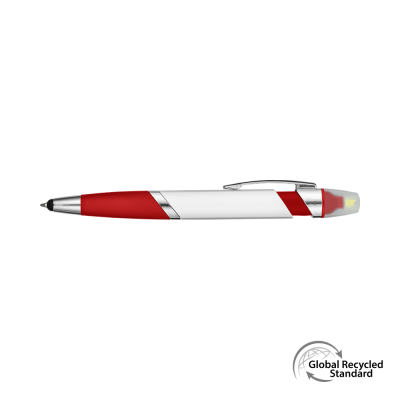 Picture of SPECTRUM HI MAX 2 in 1 Highlighter Grs Recycled Ball Pen - Red