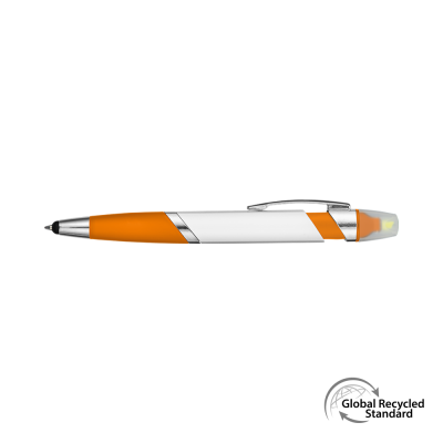 Picture of SPECTRUM HI MAX 2 in 1 Highlighter Grs Recycled Ball Pen - Orange