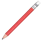 Picture of MINI WOOD PENCIL with Eraser - Red