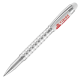 Picture of CHEQUERS METAL ROLLERBALL PEN - WHITE - SILVER