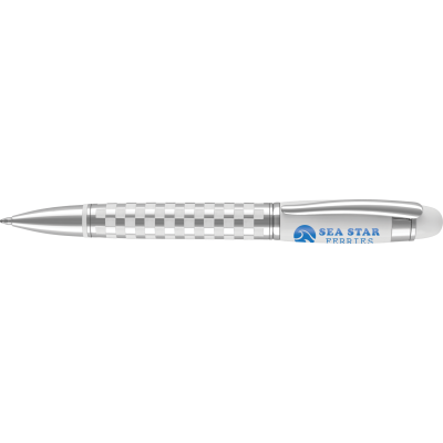 Picture of CLEARANCE CHEQUERS ROLLERBALL PEN (LINE COLOUR PRINT)