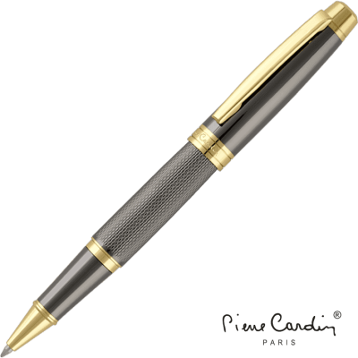 Picture of PIERRE CARDIN ACADEMIE ROLLERBALL PEN - GUNMETAL & GOLD (LINE COLOUR PRINT)