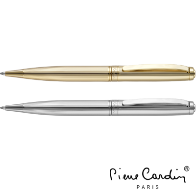 Picture of PIERRE CARDIN LUSTROUS BALL PEN - SILVER CHROME (LASER ENGRAVED)