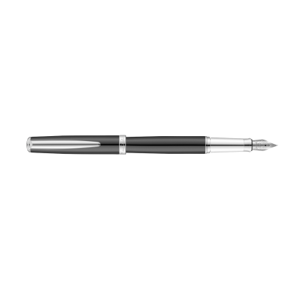 Picture of PIERRE CARDIN MONTFORT FOUNTAIN PEN - BLACK (LASER ENGRAVED).