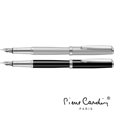 Picture of PIERRE CARDIN MONTFORT FOUNTAIN PEN - BLACK (LINE COLOUR PRINT)