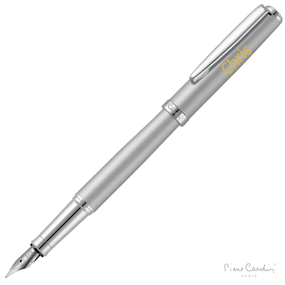 Picture of PIERRE CARDIN MONTFORT FOUNTAIN PEN - SILVER (LASER ENGRAVED)