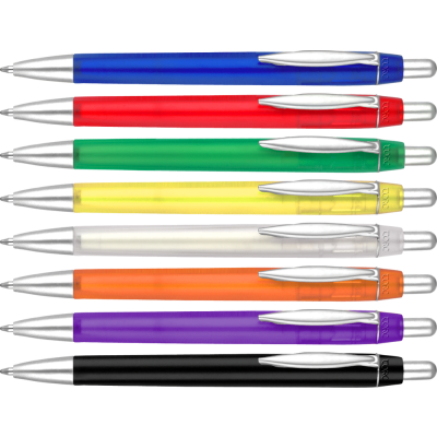 Picture of CLEARANCE ALBANY FROST OR DELUXE BALL PEN (LINE COLOUR PRINT)