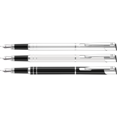 Picture of ELECTRA FOUNTAIN PEN (FULL COLOUR PRINT) WHITE ONLY