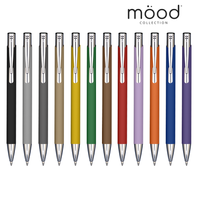 Picture of MOOD SOFTFEEL BALL PEN (LINE COLOUR PRINT).