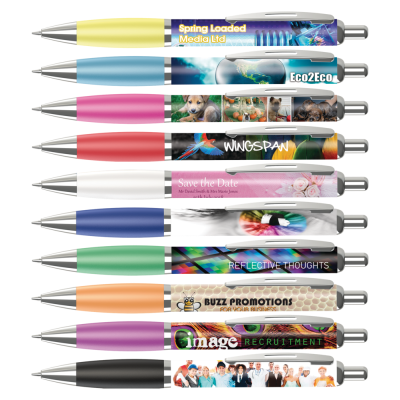 Picture of CONTOUR WRAP BALL PEN (LINE COLOUR PRINT)