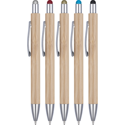 Picture of ERGO-I BAMBOO BALL PEN (LINE COLOUR PRINT)