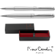 Picture of PEN SET - PIERRE CARDIN LUSTROUS SILVER CHROME PEN AND ROLLERBALL PEN with Pb15 Box