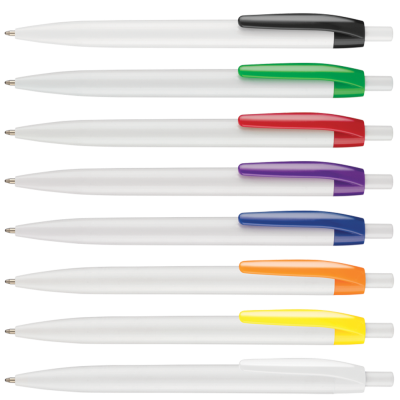 SUPERSAVER CLICK BALL PEN (LINE COLOUR PRINT).