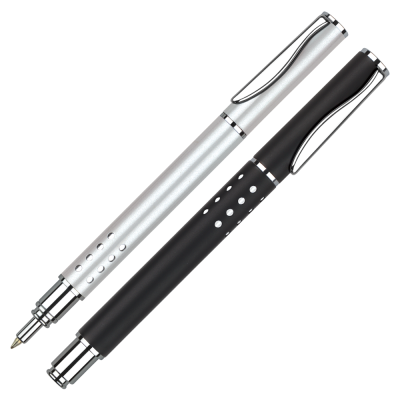 Picture of CLEARANCE TECHNO METAL ROLLERBALL PEN (WITH POLYTHENE PLASTIC SLEEVE) (LINE COLOUR PRINT)