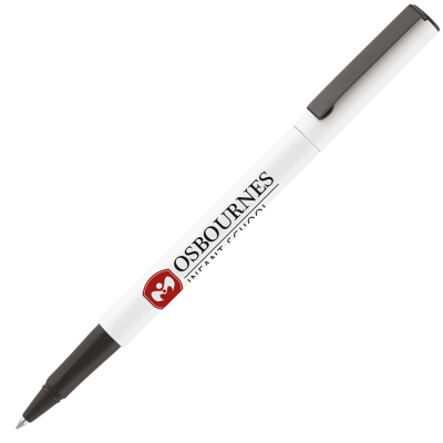 Picture of OVAL METAL ROLLERBALL PEN (LINE COLOUR PRINT)