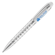 Picture of CHEQUERS METAL BALL PEN - WHITE - SILVER