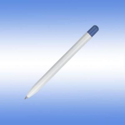 Picture of CHALLENGER-1 BALL PEN in White with Blue Trim