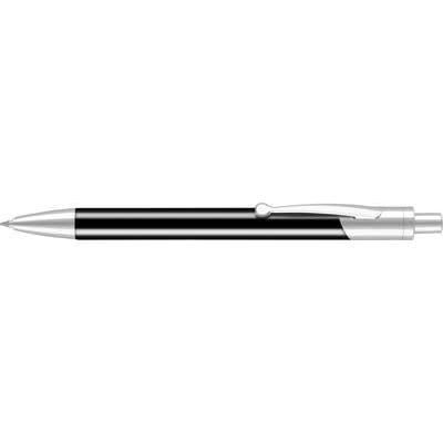 Picture of CALYPSO ALUMINIUM METAL SILVER METAL BALL PEN in Black & Silver