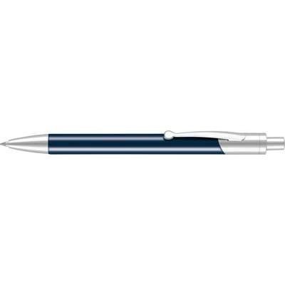 Picture of CALYPSO ALUMINIUM METAL SILVER METAL BALL PEN in Dark Blue & Silver
