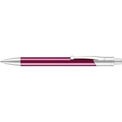 Picture of CALYPSO ALUMINIUM METAL SILVER METAL BALL PEN in Dark Pink & Silver