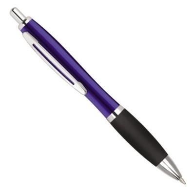 Picture of CONTOUR METAL BALL PEN in Blue with Black Grip