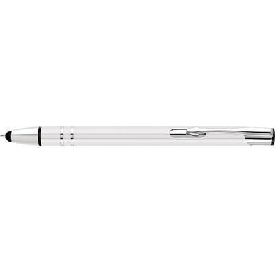 Picture of ELECTRA TOUCH BALL PEN in White with Silver Chrome Trim