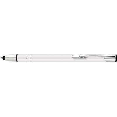 Picture of ELECTRA TOUCH BALL PEN in White with Silver Chrome Trim