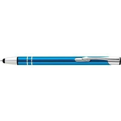 Picture of ELECTRA TOUCH BALL PEN in Light Blue with Silver Chrome Trim