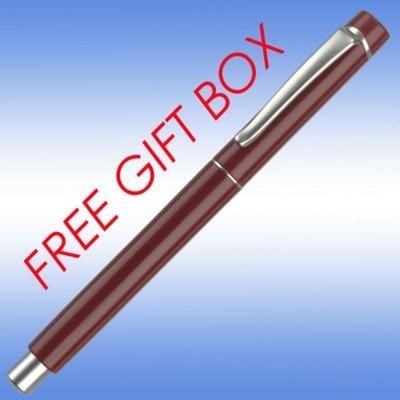Picture of EVOLUTION ROLLERBALL PEN in Burgundy with Silver Trim